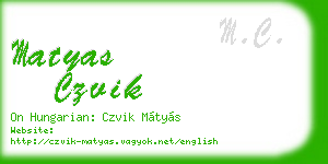 matyas czvik business card